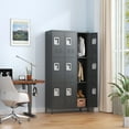 thumbnail image 2 of Metal Lockers With Lock for Employees,Storage Locker Cabinet for Home Gym Office School Garage,Gray, 2 of 18