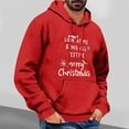 thumbnail image 2 of qelini Pullover Hoodies for Men Graphic Long Sleeve Sweatshirts Merry Christmas Print Drawstring Hooded Jackets Holiday Tops, 2 of 4