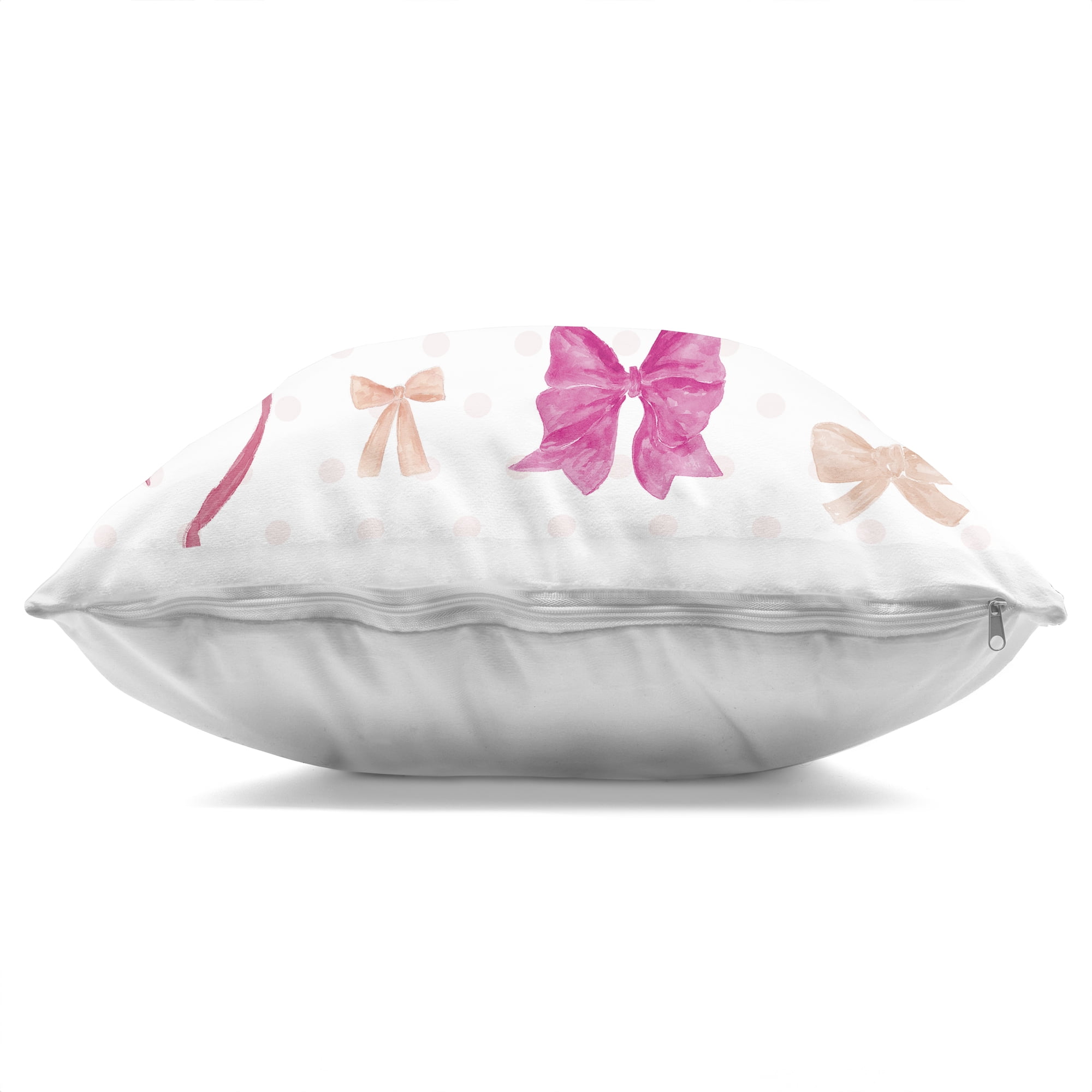 Stupell Industries Mixed Bows on Polka Dots Decorative Printed Throw Pillow, design by Lucille Price