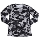 thumbnail image 2 of Camisetas de manga larga con cuello redondo para hombre Mallas deportivas para correr (Gris Negro XL), 2 of 8