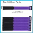 thumbnail image 1 of 30/20/10Pcs Reusable Hook Loop Cinch Straps Nylon Cable Ties Organizer Adjustable Fastener Securing Cable Straps Cord Management Purple 20x200mm 10Pcs, 1 of 6