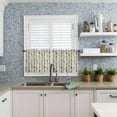 thumbnail image 6 of Christmas Kitchen Curtains and Valances Set, Rod Pocket Curtains Tier Farmhouse Window Curtains 24 Inch Length, Xmas Leaves Ball Star Berry Retro Rustic 3 Piece Kitchen Curtains Set, 6 of 6