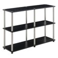 thumbnail image 1 of Pemberly Row Table Console Sans Outils avec Étagères en Finition Bois Noir, 1 of 7