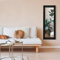thumbnail image 4 of YOSHOOT Wooden Full Length Mirror, 63"x24" Rustic Standing Mirror, Large Solid Wood Frame Floor Mirror Dressing Mirror for Bedroom,Black, 4 of 8