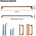 thumbnail image 2 of Goo-Ki 12 Pack 12.6"(320mm)Hole Centers Vintage Antique Brass Cabinet Pulls Decorations Cabinet Handle Hardware for Bedroom, Kitchen, 2 of 5