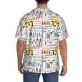 thumbnail image 3 of Fotbe Construction tools Print Short Sleeve Button Down Shirts for Men Casual Summer Beach Wrinkle Free Shirt-XX-Large, 3 of 5