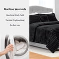 thumbnail image 5 of Mainstays Full/Queen 5-Piece All-Season Comforter Set, Black Cozy Plush, 5 of 11
