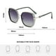 thumbnail image 2 of Gafas de sol de montura grande con personalidad europea y americana, fabricadas en TR, metal y TAC., 2 of 5