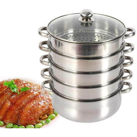 Steamer Insert Pans for Instant Pot 5 Quart Accessories - Stackable Food Steamer