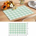 thumbnail image 6 of Light Green Buffalo Check Plaid Placemats Set of 4 Farmhouse Style Place Mats Table Mats Kitchen Dining Home Outdoor Party Table Decoration, 6 of 9