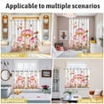 thumbnail image 6 of Pink Mushroom Kitchen Curtains 84 Inch Length, Spring Botanical Summer Floral Elegant Grommet Top Bedroom Living Room Curtains, Light Filtering Cafe Curtain Drapes 2 Panels Set 84''x84'', 6 of 9