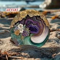 thumbnail image 5 of HELLOYOUNG Vintage Celestial Metal Wall Art Rustic Farmhouse Floral Design 2D Flat Round Aluminum Sign Frameless Wall Hanging Home Decor, 5 of 13