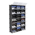 thumbnail image 3 of 12-Tier Portable 72 Pair Shoe Rack Organizer 36 Grids, Expandable Shoe Storage Cabinet, Free Standing Stackable Space Saving Shoe Rack with Doors Expandable Stackable for Heels, Boots, Slippers, 3 of 7