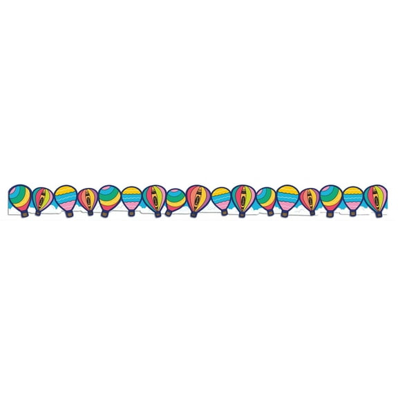Eureka Colors of Kindness Hot Air Balloon Extra Wide Deco Trim (EU 846352)