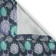 thumbnail image 3 of Ambesonne Nautical Kitchen Curtains, Ocean Grunge Seashells, 55"x39", Night Blue Sea Green, 3 of 3