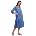 thumbnail image 3 of Moomaya Cotton Sleepwear For Ladies Printed Round Neck Button Placket Nightdress, 3 of 6