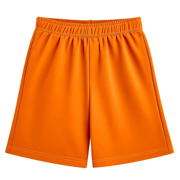 HXWCHs Girls Summer Casual Shorts Breathable Comfortable Stretchy Elastic Waistband For Toddler Teen Outdoor Play Beach Daily Wear Soft Lightweight Orange 7-8 Years