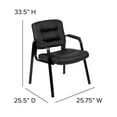 thumbnail image 5 of Flash Furniture Darwin Flash Fundamentals LeatherSoft Tufted Executive Reception Chair, Black, 5 of 16