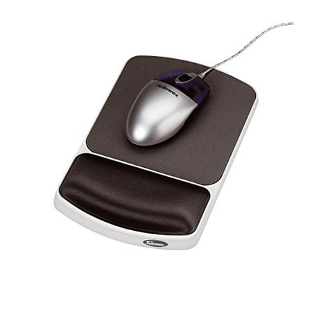 Fellowes Gel Wrist Rest And Mouse Pad Graphite Platinum 91741