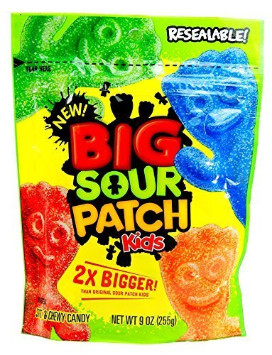 SOUR PATCH BIG SOUR PATCH KIDS 2X BIGGER SOFT & CHEWY CANDY 9 oz / 255g