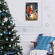 thumbnail image 1 of Letrero navideño de hojalata para decoración de pared | Pintura metálica de 30 x 20 cm para paredes, puertas y decoración del hogar | Agujeros pretaladrados para colgar fácilmente | Regalo navideño, 1 of 6