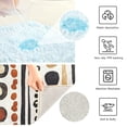 thumbnail image 3 of Yayeee Bath Rugs for Bathroom Floor Set of 2 Non Slip Fluffy Soft Absorbent Mat, Black Abstract Dots, 3 of 7