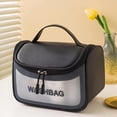 thumbnail image 1 of Bolsa curva esmerilada, bolsa de lavado con gancho portátil de gran capacidad, bolsa de almacenamiento multifuncional de PU, bolsa de almacenamiento simple para el cuidado de la piel, 1 of 6