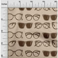 thumbnail image 1 of oneOone Cotton Poplin Tan Fabric Goggles Fashion Sewing Fabric By The Yard Printed Diy Clothing Sewing Supplies 56 Inch Wide, 1 of 4