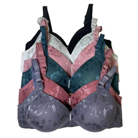 

Iheyi 6 Pieces No Wire Full Cup Plain/Lace Light Padded Wire Free Bra A/B/C 36C (6820-52L2-52L3)