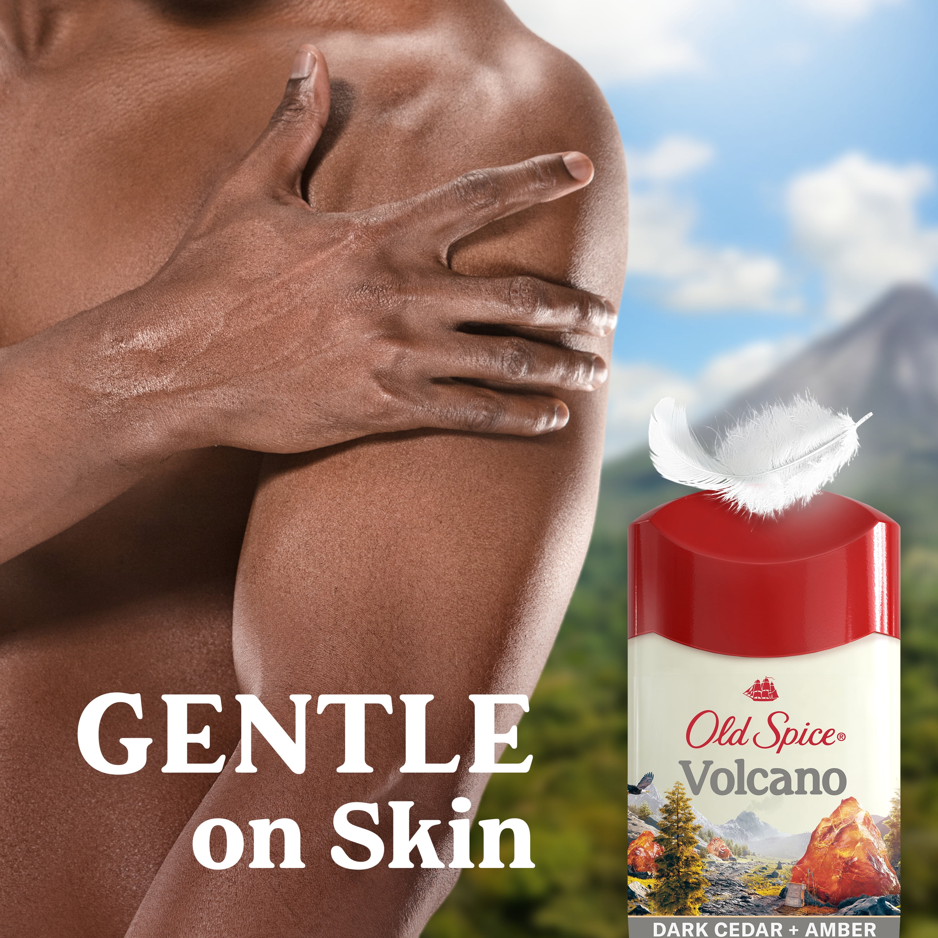 (3 pack) Old Spice Antiperspirant Deodorant for Men, Invisible Solid Stick, Volcano with Charcoal, 2.6 oz