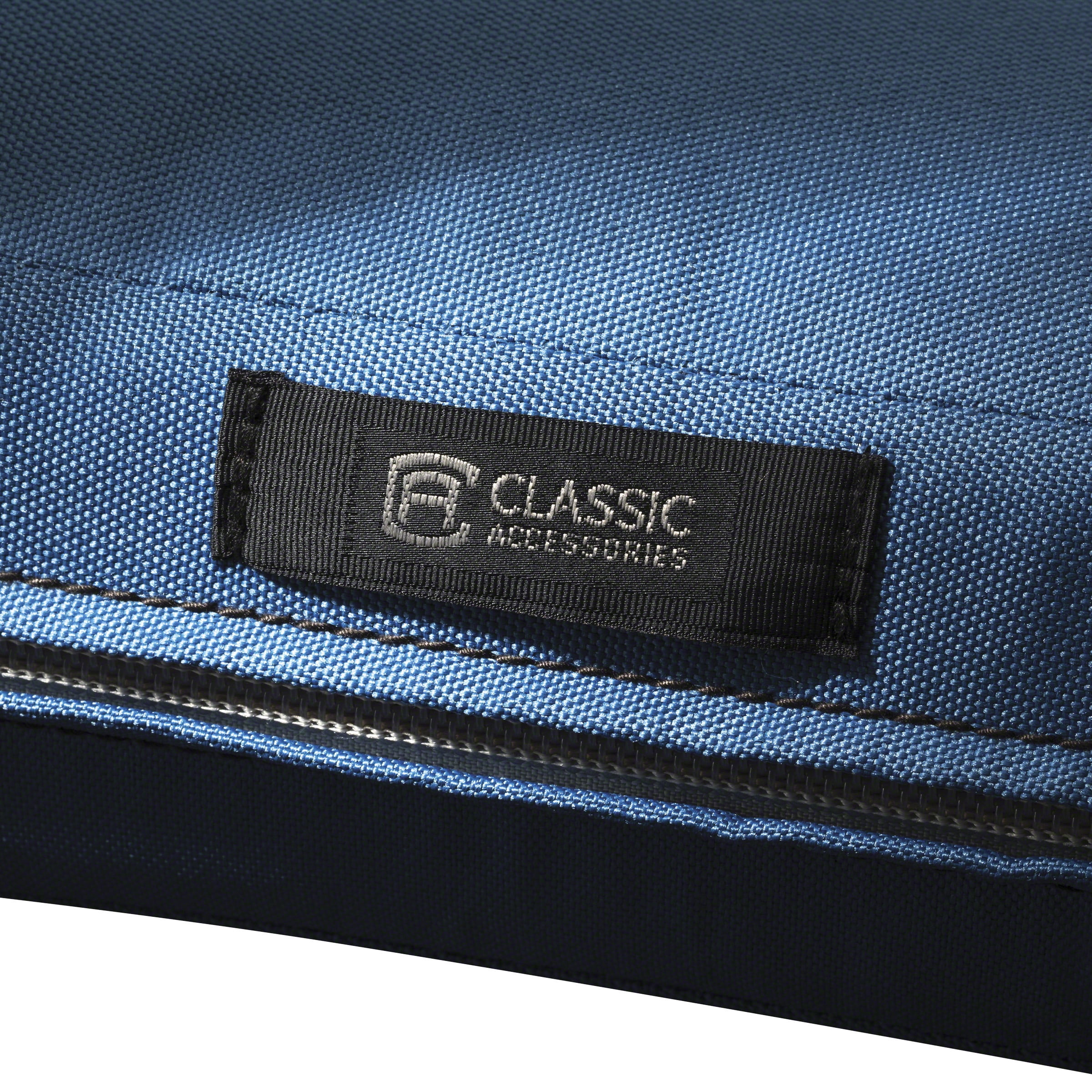 Classic Accessories Ravenna Water-Resistant Patio Seat Cushion, 19 x 19 x 3 inch, Empire Blue