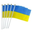 thumbnail image 4 of European Cup Fans Ukraine Hand Cranked Flag 14*21cm Polyester Fade-Resistant for Outdoor, 4 of 6