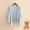Blue, variant on Womens Casual Cotton Cardigan 3/4 Sleeve Thin Plain Color Knit Cardigan Open Front Lightweight Sweater Summer Office Button Down Blouse Top, Beige,XXL