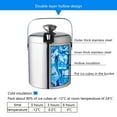 thumbnail image 3 of TOOL1SHOoo Stainless Steel Ice Bucket Wine Champagne Beer Party Cooler w/ Lid Tongs Handle, 3 of 14