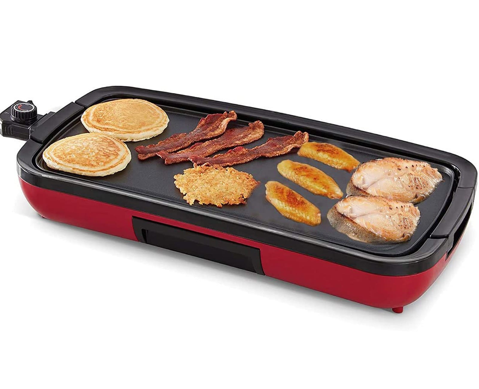 Aigostar Electric Griddle Nonstick Extra Large 1500W Pancake Griddle Pan  8-Serving Electric Indoor Grill, 5-Level Control with Adjustable  Temperature