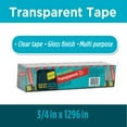 thumbnail image 2 of Seal-It Transparent Stationery Tape Refill Rolls 3/4 x 1296 Inches, Value Pack of 12, 15,552 Inches Total, 2 of 5