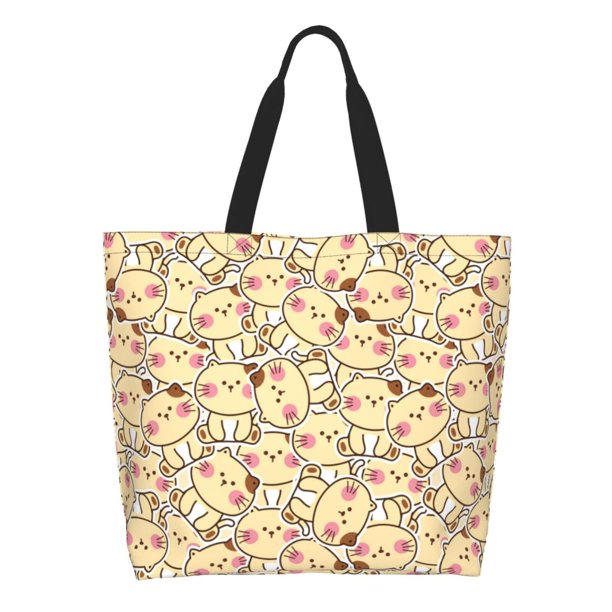 Disketp Cute Cats 4 Bolsa Tote Estampada para Mujer, Bolso de Hombro y de Mano para Compras y Viajes