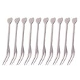 thumbnail image 1 of Stainless Steel Fruit Forks Reusable Heart Shape for Eating Fruit at Parties and Home 10pcs, 1 of 8