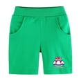 thumbnail image 2 of YTDSCS Toddler Boys Girls Cartoon Shorts Solid Colour Print Five Pants for Baby Kids Summer with Pockets Sweatpants Shorts for 1-9 Years, 2 of 9