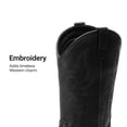 thumbnail image 4 of DREAM PAIRS Women's Cowboy Boots Mid Calf Cowgirl Boots Square Toe Chunky Heel Embroidery Stitched Western Boots, 4 of 7