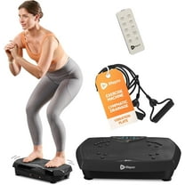 Lifepro Vibration Plate Exercise Machine with Resistance Bands, 120 Speeds, Remote Control - Black