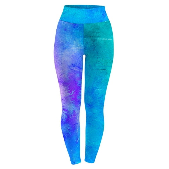 QIPOPIQ Clearance Women's Leggings Workout Girls Skinny Tie-dyed High Waist Stretchy Tights Trouser Yoga Pants on Sale!