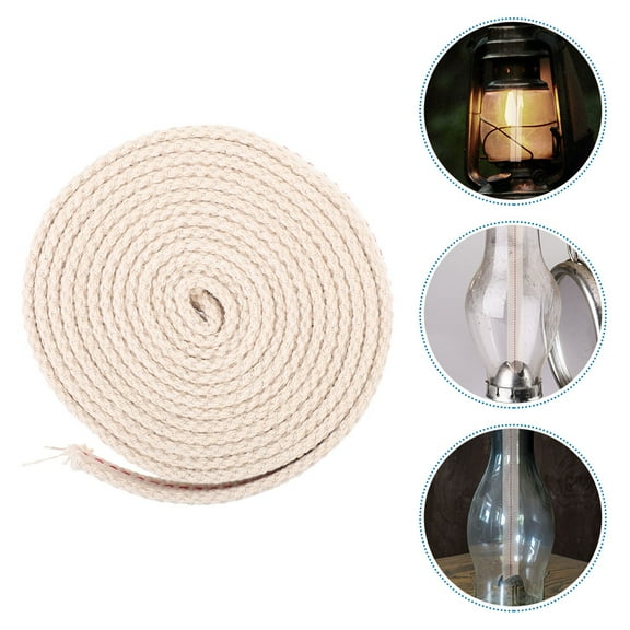 WEAVILUX Weavilux Kerosene Lamp Cotton Wick Replacement 1 Roll Absorbent Water Long Burning Indoor Outdoor 78.7×0.4×0.1in