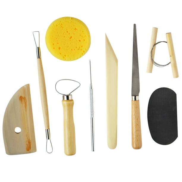Pro Art Pottery Tool Kit With Fettling Knife 9 Piece Set