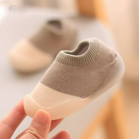 

QWZNDZGR Baby Socks Shoes Infant Color Matching Cute Kids Boys Shoes Doll Soft Soled Child Floor Sneaker BeBe Toddler Girls First Walkers