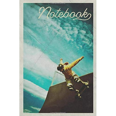 Notebook: Skateboard Tricks Handy Composition Book Journal Diary for Men, Women, Teen & Kids Vintage Retro Design half pipe (Skate 2 Best Tricks)