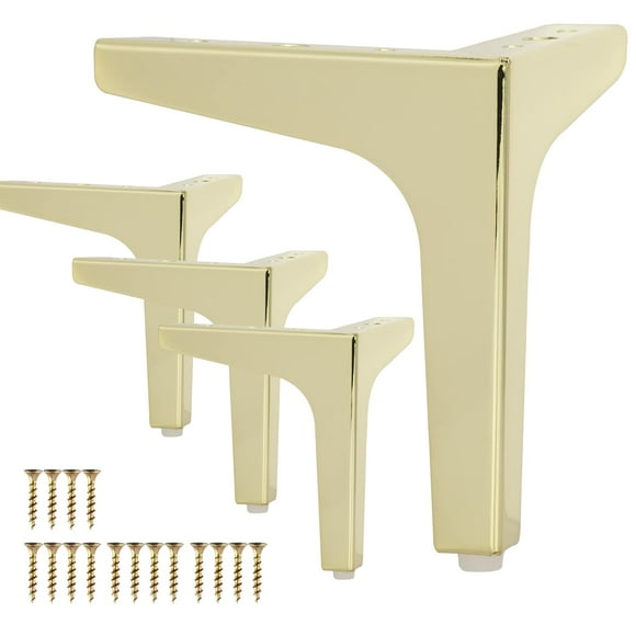 Patas de Muebles La Vane 10 cm Doradas Juego de 4 de Metal