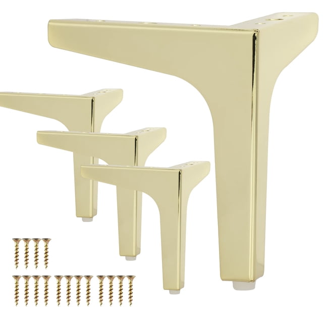 Patas de Muebles La Vane 10 cm Doradas Juego de 4 de Metal