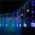 thumbnail image 2 of Baohd LED Window Curtain String Light Fairy Lights Moon Star String Light Battery USB Powered for Indoor Bedroom Outdoor Party, 2 of 7