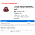 thumbnail image 2 of Left Driver Side Tail Light Assembly - Compatible with 2004 - 2008 Chevy Malibu 2005 2006 2007, 2 of 2